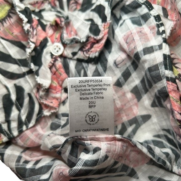 Temperley London Reef Blouse Ruffle Trim Victorian Stule Button Front Baby Top 2 - Picture 7 of 9